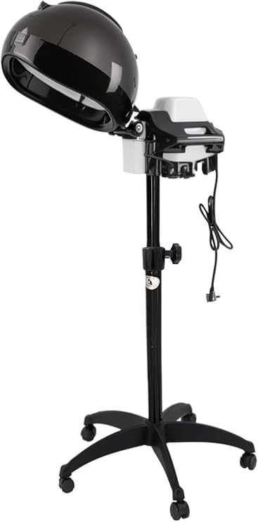 Professional Standing Hooded Hair Steamer for deep Scalp Conditioning,Adjustable time and Temperature Settings with Dry-Run Protection,Salon Station spa Equipment,Suitable for Home and Barbershop use