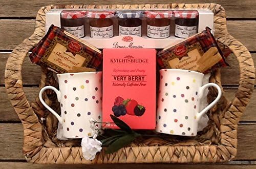TheGiftbox Deluxe Knightsbridge Very Berry Tea - Shortbread & French Jams Hamper - 192 cubic inches