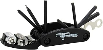 Pit Posse PP2828H Motorcycle Folding Sae Tool Compatible with Harley Davidson 12 in 1 Multi Army Tool