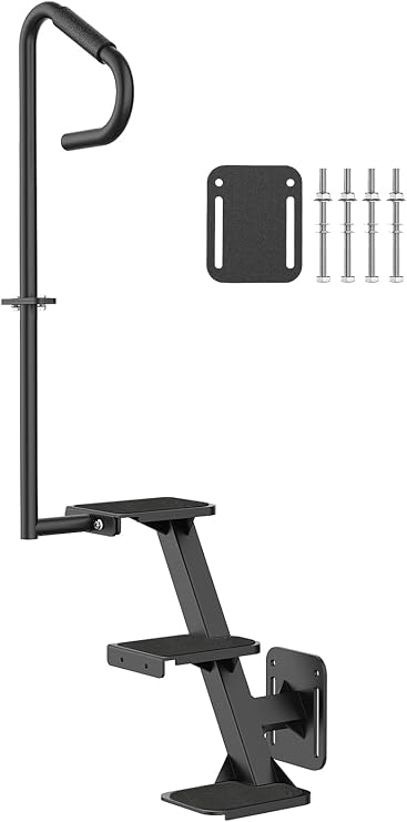 Boat Trailer Steps with Non-Slip Handrail Hold Up to 450lbs