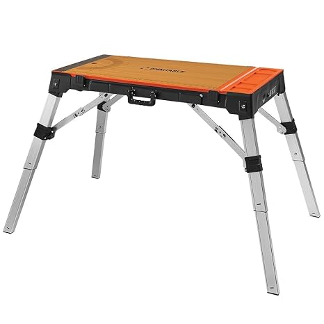 Disston 30140 4 in 1 Portable Workbench, No Size, Orange