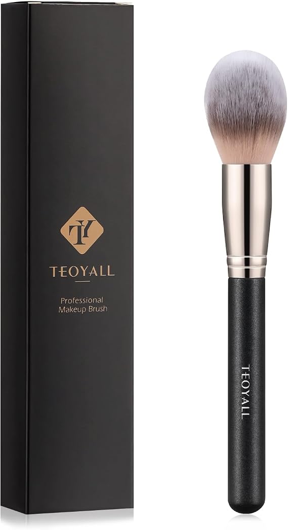 TEOYALL Tapered Blush Brush, Ultra Plush Fluffy Bronzer Brush for Powder