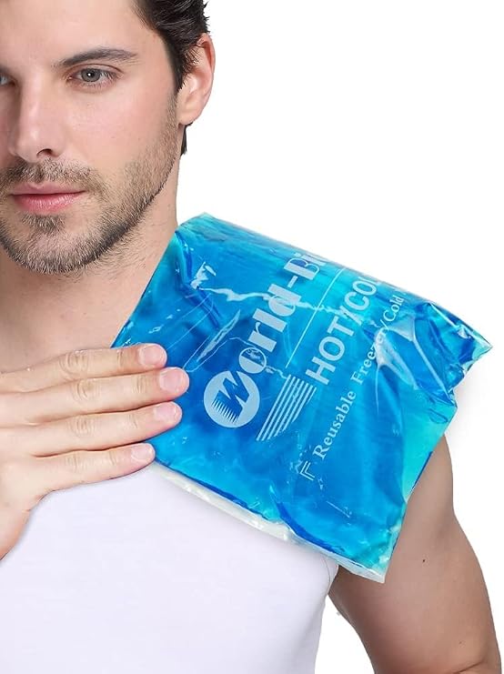 Ice Pack for Sports Injuries, Reusable Gel Ice Pack for Knee Ankle Neck Pain Relief, Hot Cold Compress Therapy Cooling Gel Packs for Swelling, Sprains, Cold Pack (L, 30 * 20.5cm)