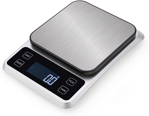 Digital Kitchen Scale, Multifunction Food Scale, Stainless Steel Baking & Cooking Scale with Back-light LCD Display, 22lb/10kg