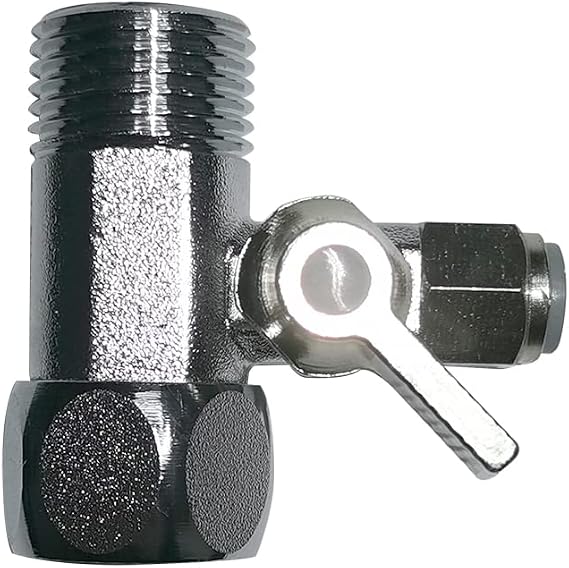 Malida Ball Valve Water Faucet Tap Feed Water Filters RO Reverse Osmosis (1, Conjoined,1/2" x 1/2" x 1/4")