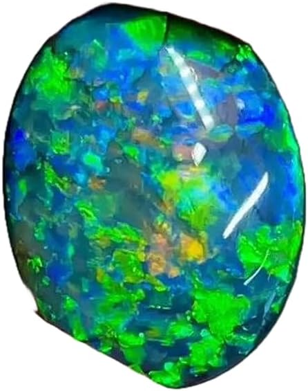 14.7x19.3x8.4mm Australian Black Opal 1Pcs Cabochon Rare Quality Australian Black Opal 1Pcs OVAL Cabochon Ethiopian Opal Cabochon Natural welo opal multi fire opal loose Gemstone For Jewelry Making