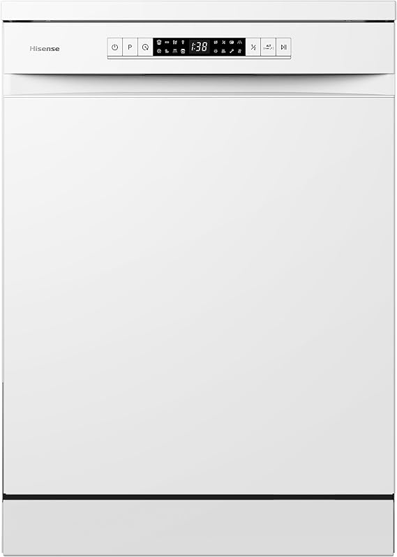 Hisense HS622E90WUK Freestanding Standard Dishwasher 85cm High - E Rated, White, 24 x 23 x 33 inches (L x W x H) [Energy Class E] [Energy Class E]