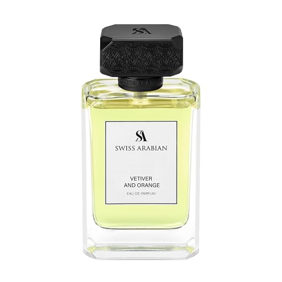 Swiss Arabian Vetiver and Orange for Women - Sophisticated Womens Perfume - Woody Spicy Fragrance with Orange, Pepper, and Vetiver - 3.4 oz