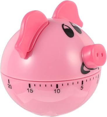 Plastic Material Pig Shape Timer Digital Kitchen Reminder for Cooking Exercise