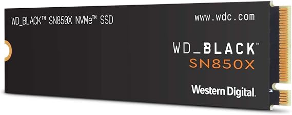 Western Digital WDS200T2X0E-EC SN850X 2TB NVMe PCIe Gen4 x4 (readable up to 7300MB/s write up to 6600MB/s) Gaming PC with WD Black M.2 Internal Digital SSD