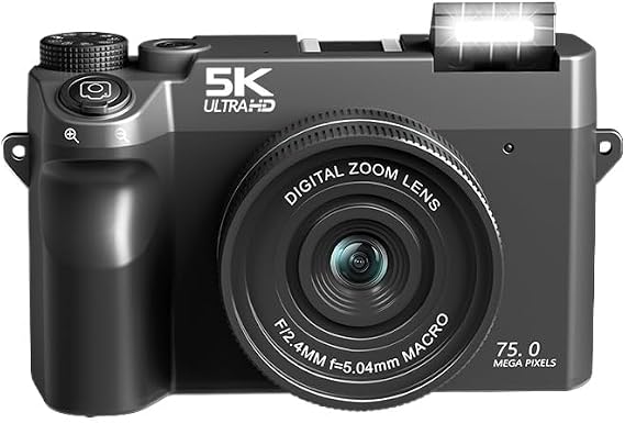 Vantiro Digital Camera(Black 5K+64G card)