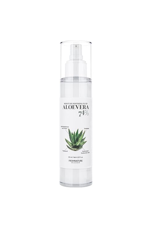 Aloe Vera 74% Moisture Soothing Fluid 125 ml Hydrating & Moisturizing with Hyaluronic Acid