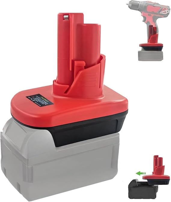 TPDL Upgraded for M18 to for M12 Battery, for Milwaukee 18V to 12V Adapter Converter, for Milwaukee 12V Power Tools (Adapter Only)