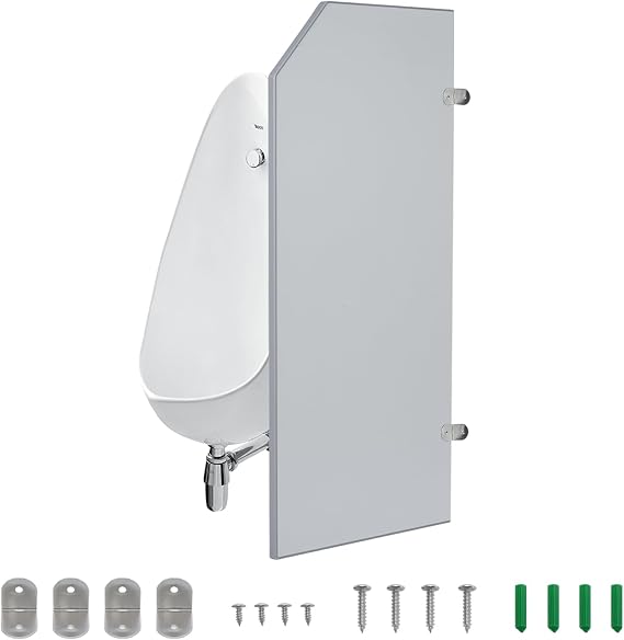lukar 47.24" Urinal Partition, Wall-mounted Urinal Screen Toilet Partition