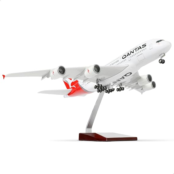 1/200 A380 Qatar Model Airplane Die-Cast Airbus for A380 Model Plane Kit with Stand (14 in-L) Pre-Built Model Plane for Adults Aviation Creative Gifts, Tabletop Collection Display