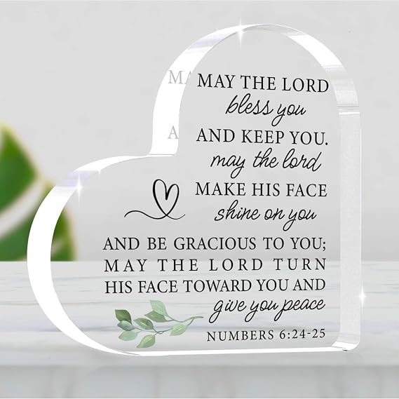 Christian Decor,Religious Gifts,Jesus Decor, May the Lord Bless You Bible Verses Sign,Inspirational Gifts for Women Men Bible Verse Home Office Prayer Room Acrylic Sign