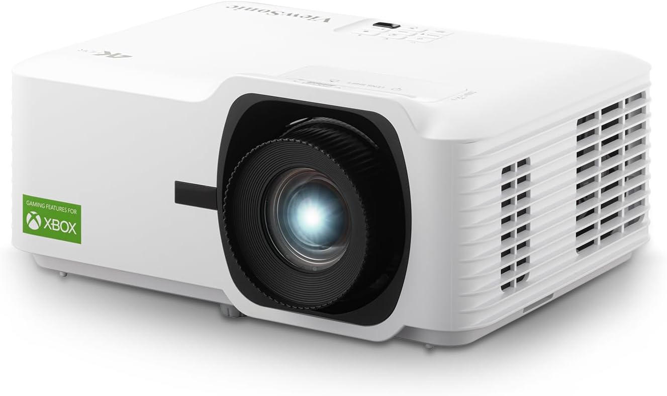 ViewSonic LX700-4K Laser Projector 4K  XBOX Certified  3500 ASIN Lumens  0.65 DMD Chip  HDR10 HLG  Max 300 Projection  1.36x Optical Zoom  Keystone Correction  4 Corner Adjustment  3D Video  1440p 120Hz Low Latency Home TheaterHome