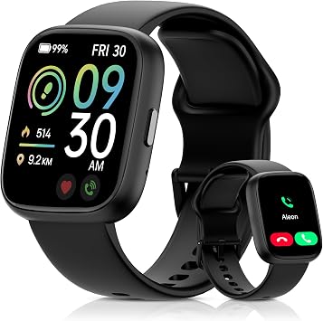 Smart Watch Men Women (Alexa Built-in), 1.83" HD Fitness Tracker, Bluetooth 5.3 Call, Heart Rate SpO2 Sleep Monitor, IP68 Waterproof, 100+ Sports Modes, Pedometer for iOS Android