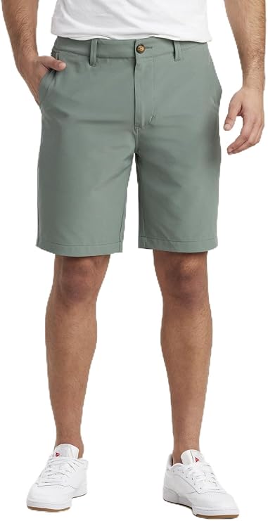 Unionbay Men's Ub Tech 9" Stretch Flat Front Classic Chino