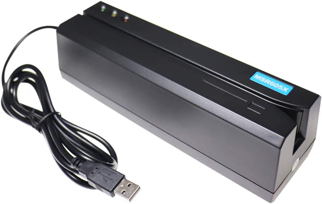MSR605X USB Card Reader Writer Mag Swipe 3 Track Compatible with MSR206 MSR605 MSR606