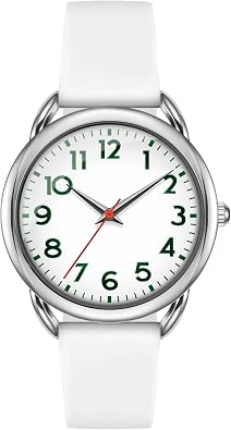 Bisley Watch for Women Numeral Dial Easy to Read Silicone Strap Fit for All Wrist Waterproof Fasion Watch Gift for Her