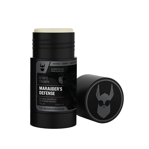 The Beard Struggle Marauder's Defense - Natural Charcoal Infused Deodorant Men, Aluminum Free - Platinum Collection, Aesir's Triumph - 2.65 oz