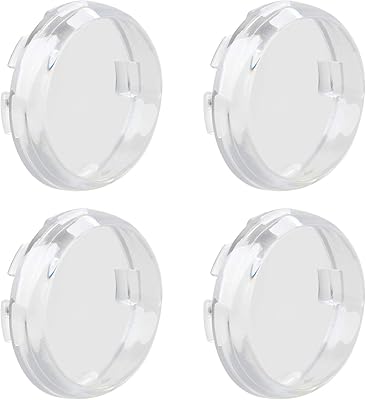 NTHREEAUTO 4PCS Clear Bullet Turn Signals Lens Cover Compatible with Harley Sportster Dyna Road King Street Glide Softail Fatboy