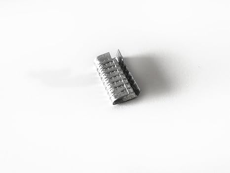 Serrated Metal Clips for Securing Poly Strapping, 1/2" Strap Width, Pack of 1000