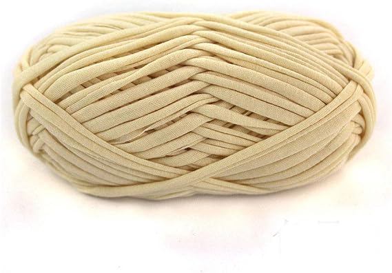 T-Shirt Yarn Bulky Fettuccini Zpagetti Style Elastic Strong Cloth T Shirt Trapillo Yarn Ball for Knitting Sewing Crocheting Bags Bowls DIY Handicraft and Home Decor Projects 100g