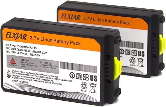 (2-Pack) 3.7V 2400mAh Li-Polymer Battery for Symbol MC3100, MC3190 | Fits MC3190G scanners; replaces BTRY-MC31KAB02, BTRY-MC31KAB02-50 and 82-127909-02.