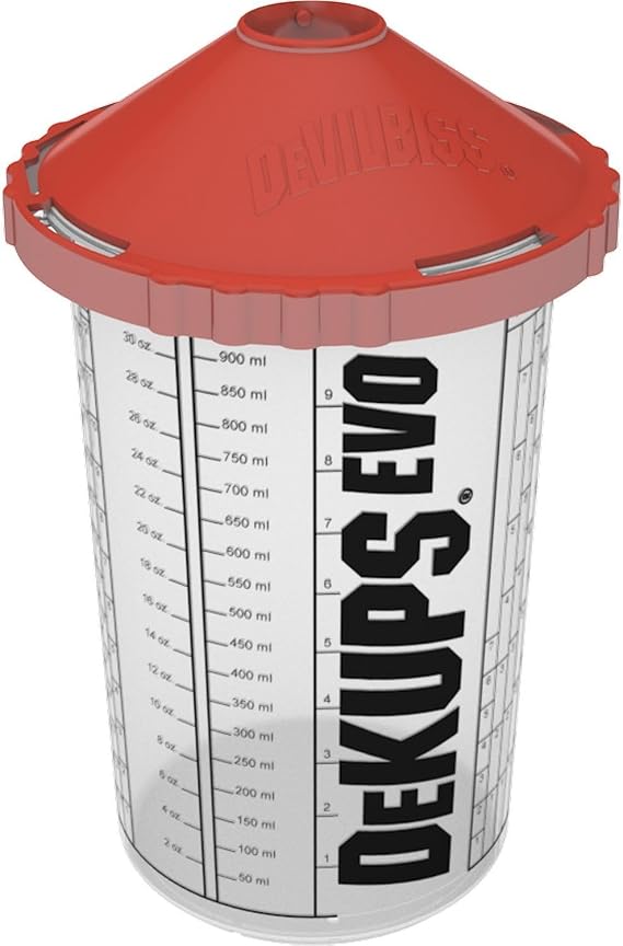 DeVilbiss DEVDPV-606 24 oz Spray Cup Sleeve & Lid Holder Kit - 2 Piece