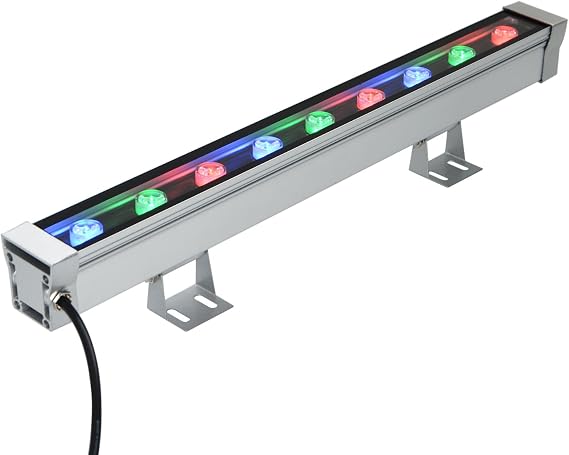 9W LED Wall Washer Light RGB Color Changing Linear Flood Spot Lighting Bar Architectural Outdoor Lighting IP65 AC85-265V 30 Degree [Energy Class A+]