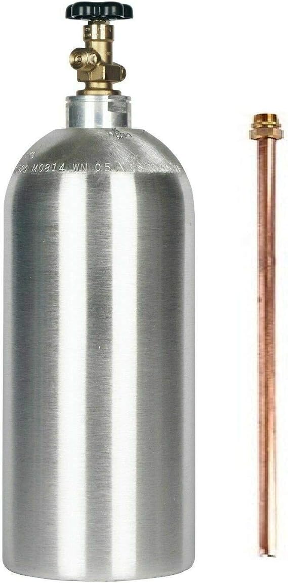 New 10 lb. Aluminum CO2 Cylinder with Siphon Tube CGA320 Valve