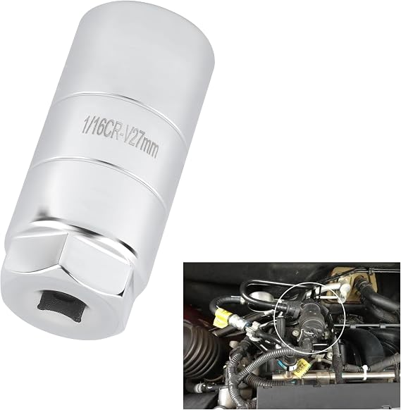 Oil Pressure Sensor Socket,1 1/16 Socket 2 5/8" Long Oil Pressure Switch Sockets Fits 3/8-Inch Drive or 1 1/8" Hex Wrench,Quick Removal/Installation OOil Sending Unit Sockets (Silver)
