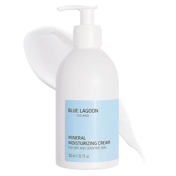 Blue Lagoon Skin Science - Mineral Moisturizing Cream - Contains Blue Lagoon Seawater - Hydrates Dry Skin - Lightweight, Creamy Texture - No Fragrance - 300ML