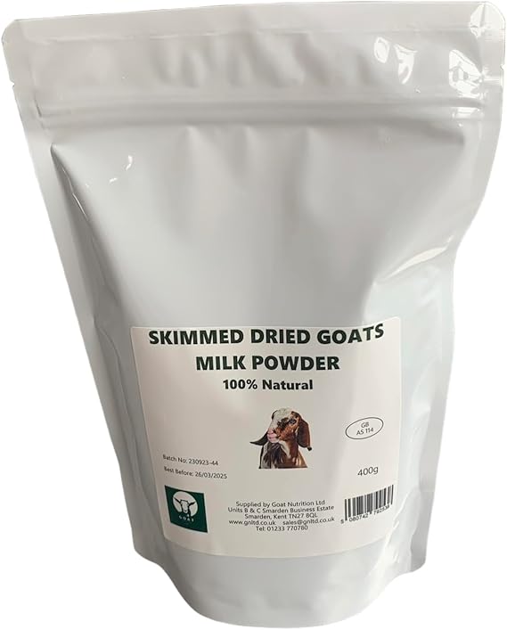 GOAT NUTRITION EST. 1981 Skimmed Dried Goats Milk Powder 400g | Creamy Goats Milk Powder with Natural Vitamins & Minerals | Easy Mix for Yogurt, Cheese, Ice Cream & Baking | Resealable Pouch