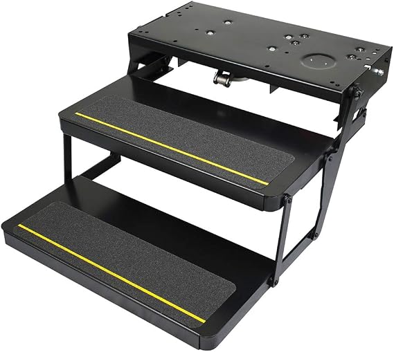 Kwikee 32 Series Electric Step Assembly with Logic Control Unit and No Switch Kit for RVs and Travel Trailers