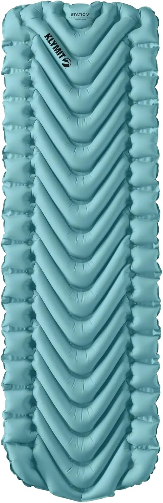 KLYMIT Static V Lightweight Inflatable Sleeping Pad | Comfortable, Easy to Inflate Camping Air Mattress for Backpacking and Hiking | Teal