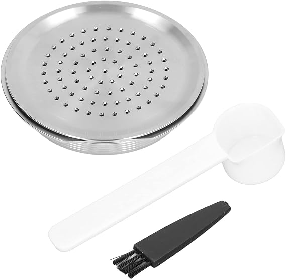 Refillable Coffee Pods Reusable Stainless Steel Coffee Powder Capsule with Pinsel Spoon for HD7801 HD6592