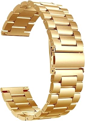 Quick Release Watch Band Compatible With Michael Kors Gen 4 Runway Stainless Steel Glossy Finish Metal Replacement Strap