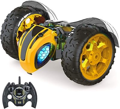 Jasonwell 1:8 X-Large RC Car for Kids Remote Control Car 2.4Ghz Rechargeable Off Road Race Cars Bumble Lightning Bee Rock Crawler Music Electric RC Toys Gifts for Boys Girls 5 6 7 8 9 10 12 Years Old