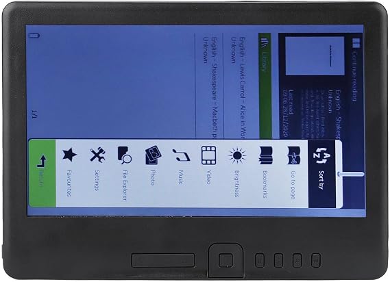 Color Screen E Reader HD 800x480 7in Portable E Reader for EPUB PDF TXT, 16GB Black Reader for Book Lovers (4GB)