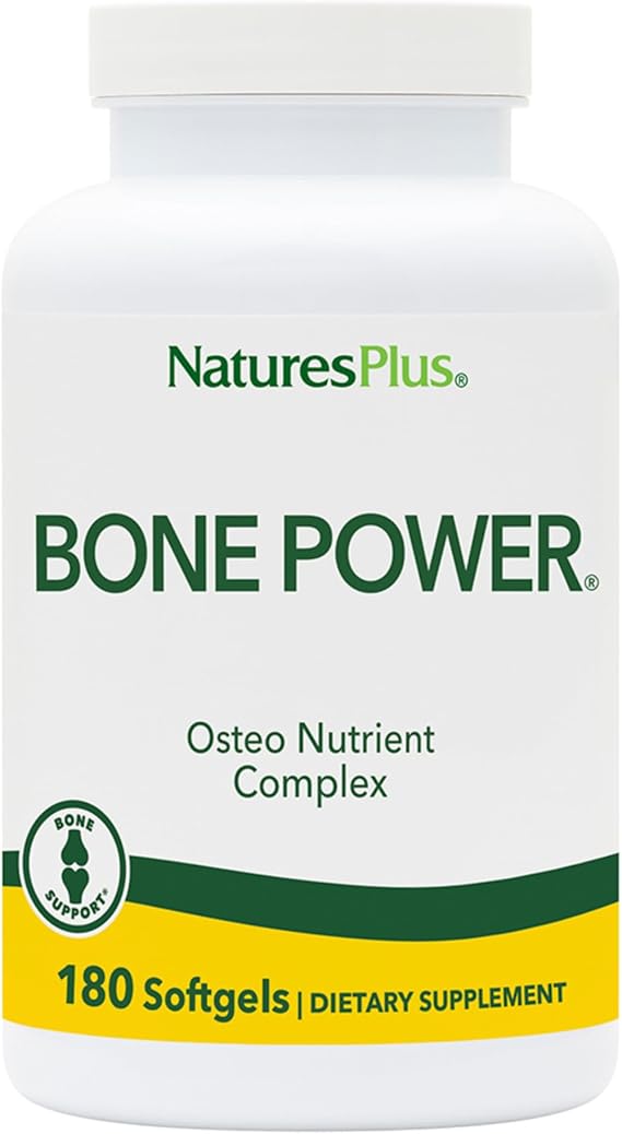 NaturesPlus Bone Power - 180 Softgels - Osteo Nutrient Complex - Dairy Free, Gluten Free - 45 Servings