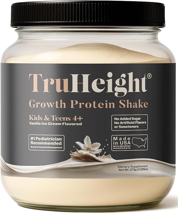TruHeight Growth Protein Shake (Vanilla Ice Cream Flavor, Whey)