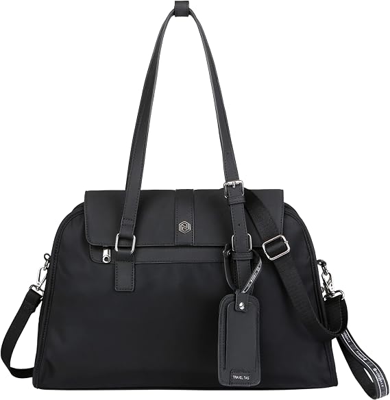 Nordace Leiden Smart Duffel Bag for Women with USB Charging Port, Water Resistant - Travel Duffel Bag (Black)