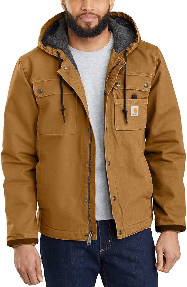 Carhartt Relaxed Fit Washed Duck Sherpa-Lined Utility Jacket