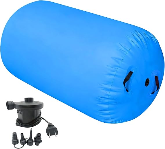 Air Roller | Inflatable Air Roller Gymnastics,Tumbling Mat with Pump | for Balance Practice Yoga Cheerleading Gym Dance Home Fitness