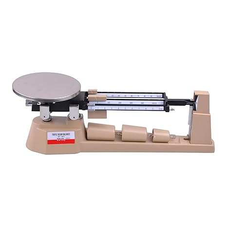 ZeHuoGe Triple Beam Mechanical Balance Scale 2610Gx0.1g Lab Analytical Weight Zero Adjustment Knob Built-in Magnetic Dampening Laboratories Classrooms