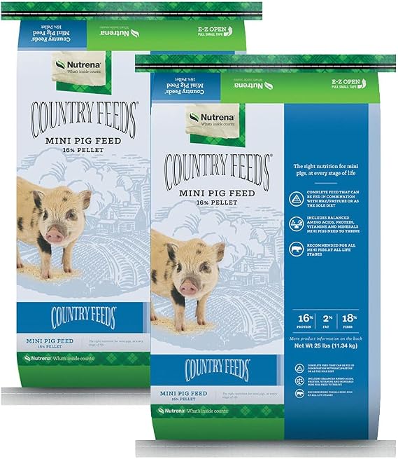 Nutrena Country Feeds Mini Pig Feed 16% Pellet 50 Pounds