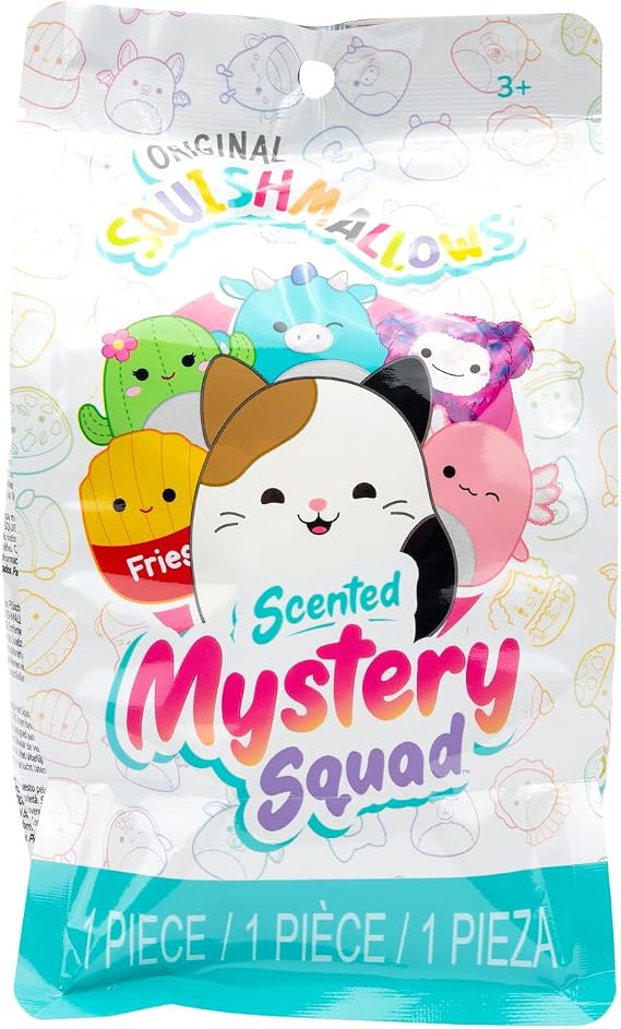 Squishmallows Küçük Peluş (S25 Kokulu Gizemli Çanta) (Greyfurt, Yaban Mersini, Portakal, Elma, Limon, Karpuz)